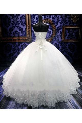 Robe de bal chérie robes de mariée en tulle robes de mariée bustier