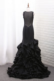 2024 V Neck Mermaid Tulle &amp; Satin robe de bal Sweep Train Zipper Retour