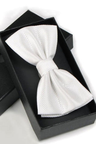 Polyester Mode Bow Tie White