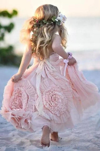 Belles Robes De Fille De Fleur Robe De Bal Bretelles Tulle