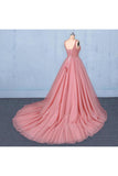 Robe de bal de bal en tulle avec robe de bal et perles, robes de Quuffeanera gonflées