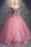 Hors de l'épaule longue robe de bal dentelle princesse robes de bal robes de Quinceanera