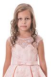 2024 A Line Flower Girl Dresses Scoop Satin Avec Applique Et Sash Longueur Au Sol