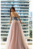 Robe de bal scoop tulle scoop parole longueur appliques bouton couvert