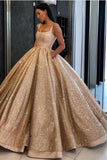 Robe de bal robe de bal avec poches perles paillettes parole longueur Quinceanera