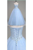 Tulle robe de bal chérie avec des robes de Quinceanera perles longueur de plancher