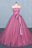 Robes de mariée princesse robe de bal bustier avec de la dentelle, robes de Quinceanera