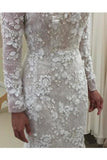 Scoop robes de mariée sirène / trompette avec appliques et perles balayage train