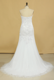 2024 chérie robes de mariée Tulle Sirène / Trompette avec appliques