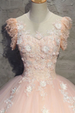 Robe de bal longue en tulle avec fleurs, Robe de soirée pure robe de bal robe de soirée