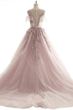 2024 Robe De Bal Robe De Bal Scoop Brush Appliques Robe De Fée Robe De Soirée En Tulle